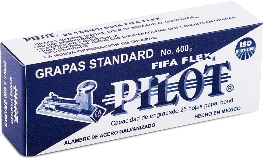 Grapa Estándar Pilot® Flex 26/6 6.35mm c/5040 Fifa® No.400-C [Caja] 767982000243