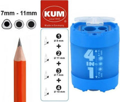 Sacapuntas de Plástico 4 In 1 (4 Orificios) Quadr Colores c/Deposito KUM® 102KMD [Pieza] 4064900050592 3