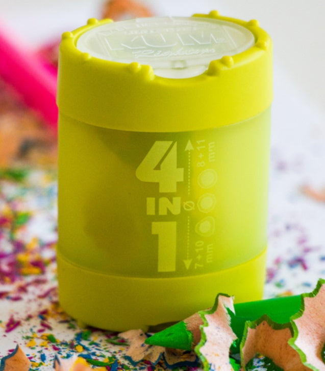 Sacapuntas de Plástico 4 In 1 (4 Orificios) Quadr Colores c/Deposito KUM® 102KMD [Pieza] 4064900050592 5