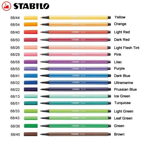 Marcador-Plumón Pen 68 Amarillo pastel Stabilo® 68/24 Pieza 4006381333160 02