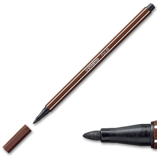 Marcador-Plumón Pen 68 Marrón Stabilo® 68/45 Pieza 4006381333306 01