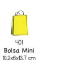 Bolsa p/Regalo Kraft Go Kraft Colores 13.5×10×5.7 Mini Gostech® [Pieza]