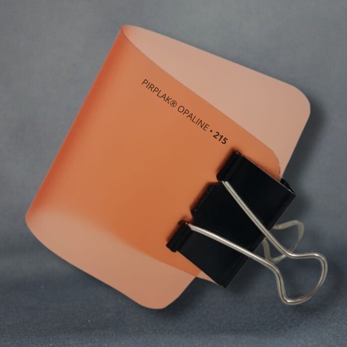 Polipropileno pliego 215 Opaline 0.4mm NaranjaTranslúc 90×120cm Priplak® Hoja 01