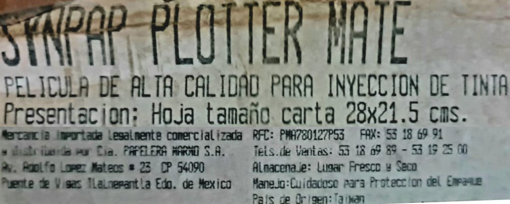Película Poliéster Hoja Synpap InkJet 1/cara Mate 180microne Carta Marmo® [Hoja] 2