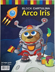 Block Cartulina Arcoiris Reflec y Fluorec 24 hojas Carta Imperial® 3698 [Bloque] 7501126336989