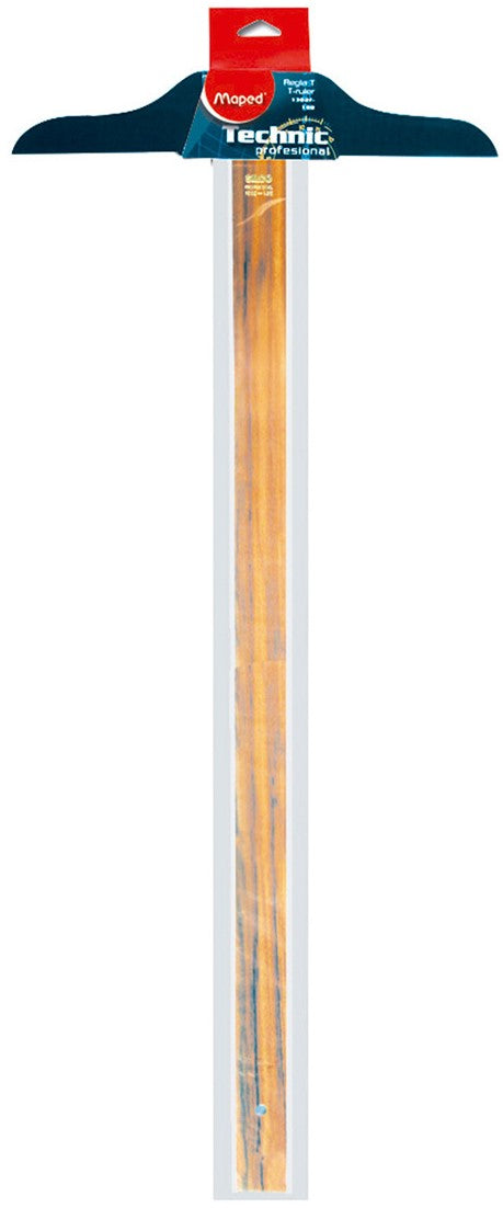 Regla "T" Profesional #1302 Fija Madera-Acrilic 100cm sin Graduar sin bisel Maped® [Pieza] 734365021003