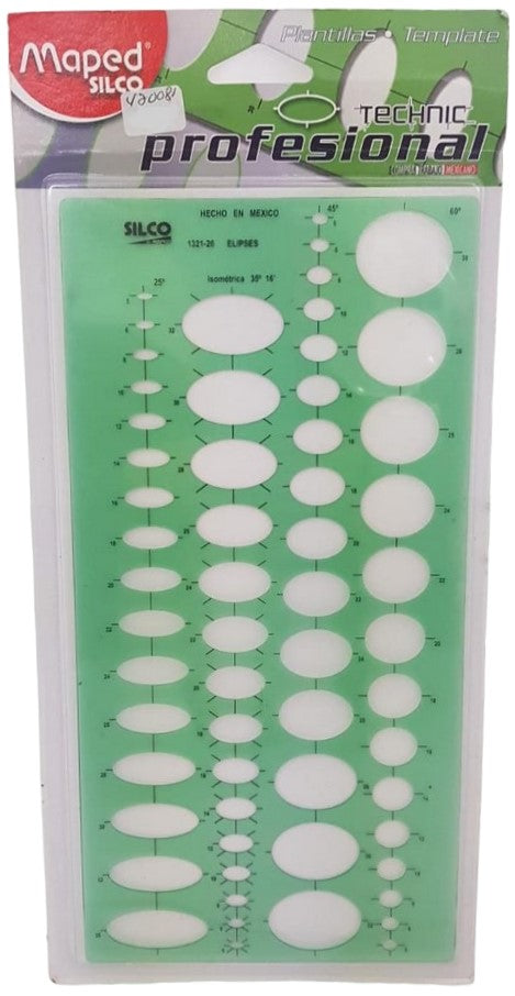 Plantilla 1321 #26 Elipses Combinada Silco® 1321I026 [Pieza] 734365370262