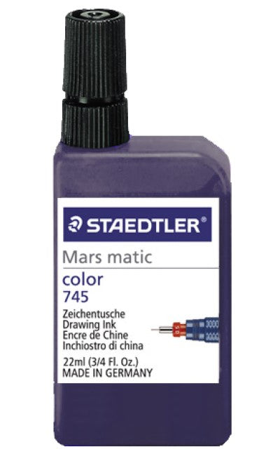 Tinta China p/Estilógrafo Mars® Matic 22ml Violeta Frasco Staedtler® 745 6 Pieza 4007817700860 01