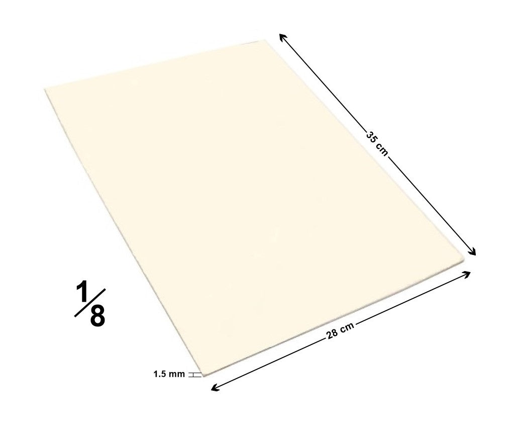 Cartón Batería Octavo Delgada 1.5mm Crema 28×35cm Jiss® 11-11602-O Hoja 7501046016749 01 Imagen principal del producto