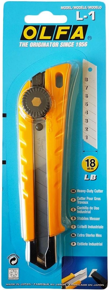 Cuchilla Retráctil Alma Metal-Plástico Grande18mm Olfa® L-1 [Pieza] Imagen secundaria del producto
