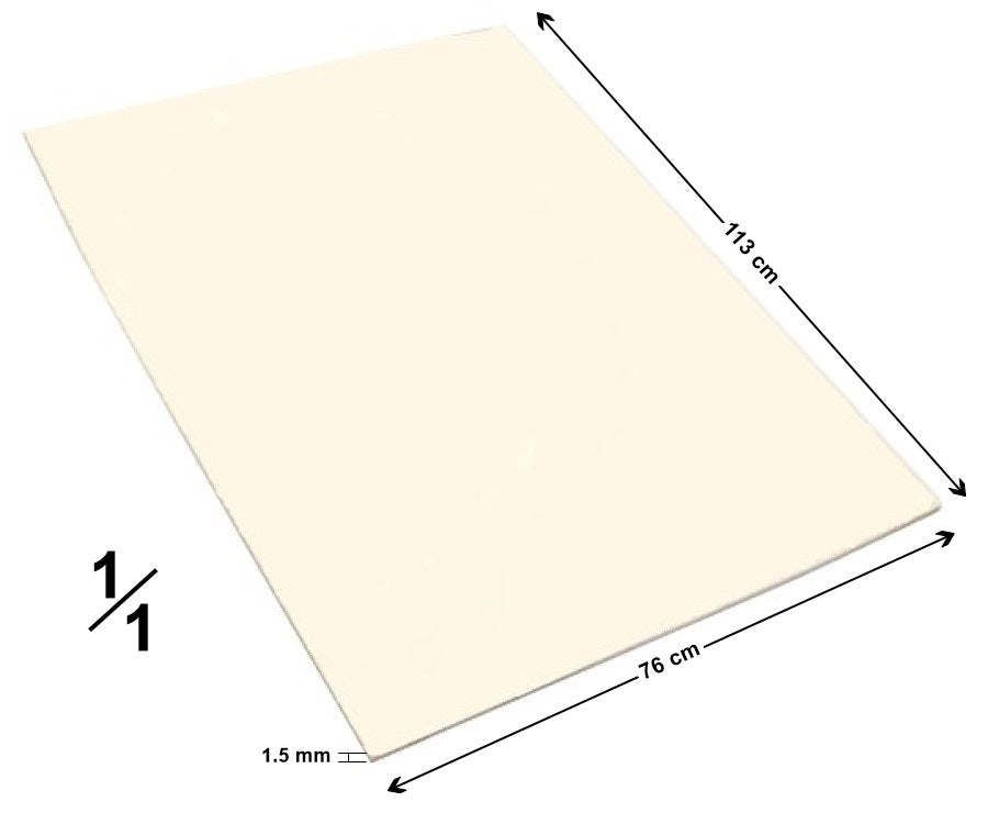 Cartón Batería Entero Delgada 1.5mm Crema 72×113cm Jiss® 11-11602 Hoja 7501046016756 01