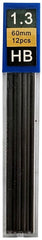 Minas 1.3mm HB Tubo c/12 Yiwu® 250 13-HB 02 [Tubo]