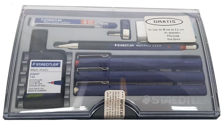 Estilógrafo Estuche Mars® Profesional c/3 .20 .40 .60 Staedtler® 700C613CA MX [Pieza] 4007817708903