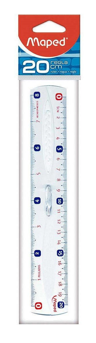 Regla Plástico Cristal Estudiantil 20cm Transparente Maped® 26033 [Pieza] 734365260334