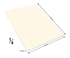 Cartón Batería Cuarto Doble Grueso 3,0mm Crema 39×52cm Jiss® 11-11609-C Hoja 7501046090824 01