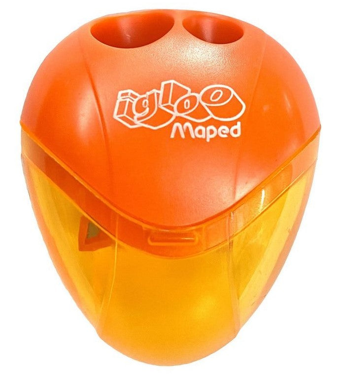 Sacapuntas de Plástico Igloo Doble Colores c/Deposito Maped® 33080 [Pieza] 3154140330804 3