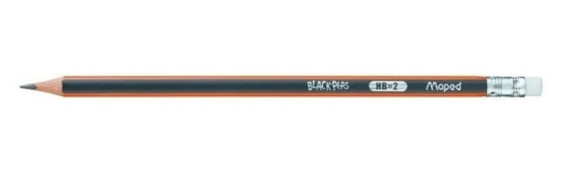 Lápiz Grafito Triangular Black Peps HB #2 Naranja-Gris Maped® 851721 [Pieza] 3411038517212
