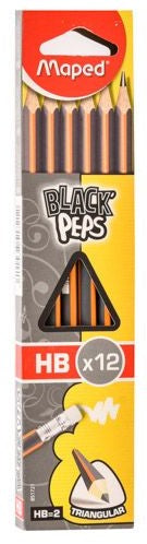 Lápiz Grafito Triangular Black Peps HB #2 Naranja-Gris Maped® 851721 [Pieza] 3411038517212 2