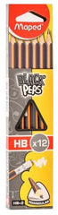 Lápiz Grafito Triangular Black Peps HB #2 Naranja-Gris Maped® 851721 [Pieza] 3411038517212 2