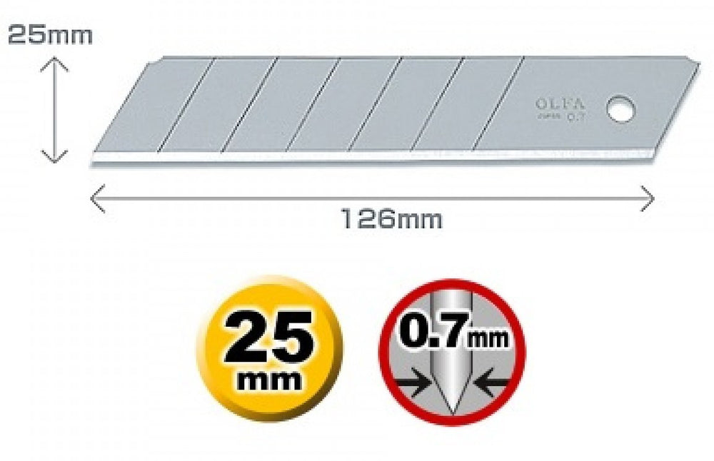 Repuesto p/Cuchilla Grande c/5 25mm Olfa® HB-5B [Pieza] 91511500301 2