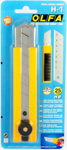 Cuchilla Retráctil Heavy Duty Mango Aulado Grande18mm Olfa® H-1 [Pieza] 91511200188 3