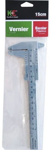 Calibrador Vernier Escolar Plástico c/Regla K+E® PV-01-150 [Pieza] 7501244047965 Imagen principal del producto