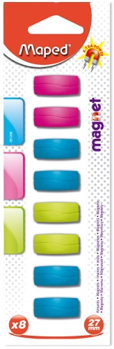 Imanes Fichas Margnéticas Rectangulares c/8 Colores 27mm Maped® 051200 [Pieza] 3154140512002 2