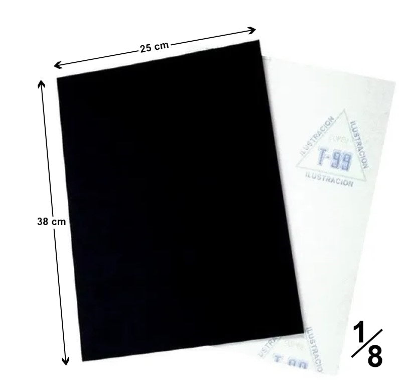 Cartón Ilustración T-99 Octavo Negro 25×38cm Jiss® 11-11306-O Hoja 7501046097526 01