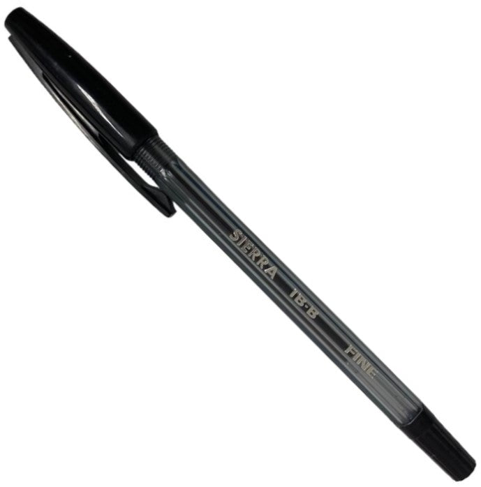 Bolígrafo c/Tapa B.Sierra Negro Fino Inoxcrom® [Pieza] 7501046002414