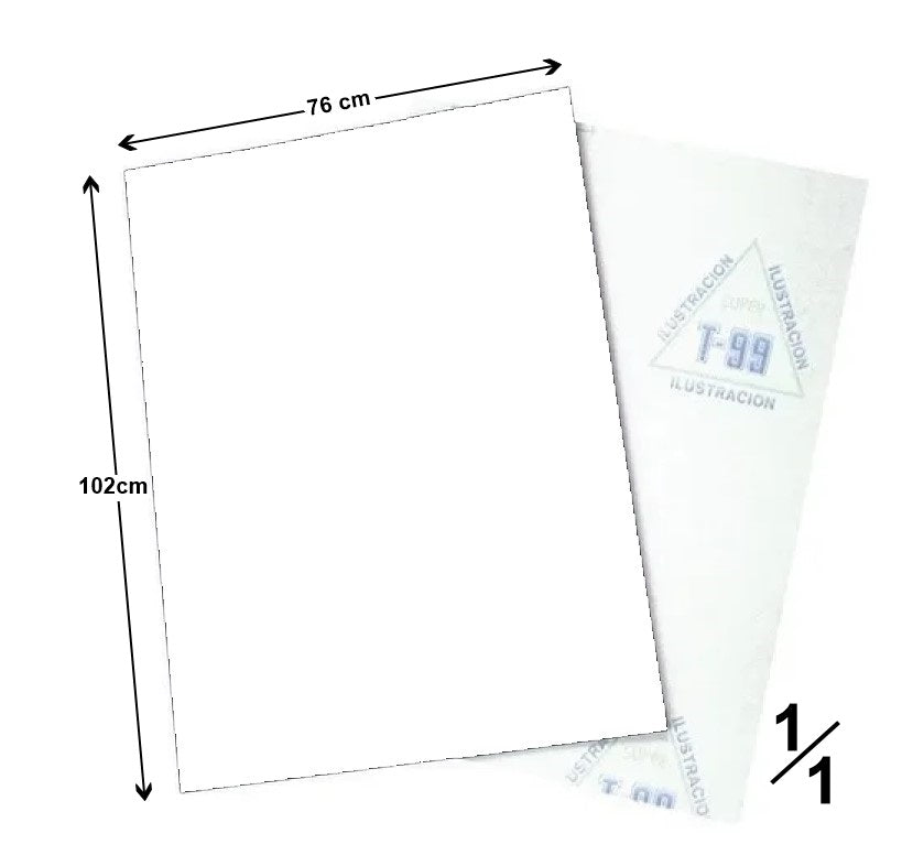 Cartón Ilustración T-99 Entera Blanco 76×102cm Jiss® 11-11300 Hoja 7501046016640 01