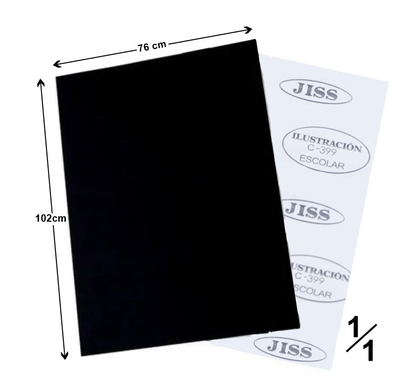 Cartón Ilustración C-399 Escolar Entero Negro 76×102cm Jiss® 11-14415 Hoja 7501046087107 01