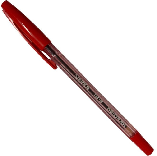 Bolígrafo c/Tapa B.Sierra Rojo Medio Inoxcrom® Pieza 7501046074220