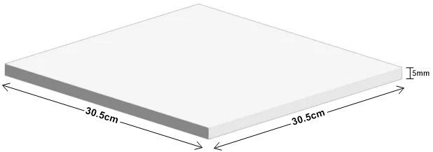 Cartón Foamboard 5mm Blanco 30½×30½cm Proesa® [Hoja]