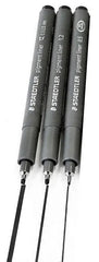 Estilógrafo DesechableSet pigment liner Cincel,0,5, 1.2mm Negro c/3 Staedtler® 308 9S2BK3 [Conjunto] 31901957513 2