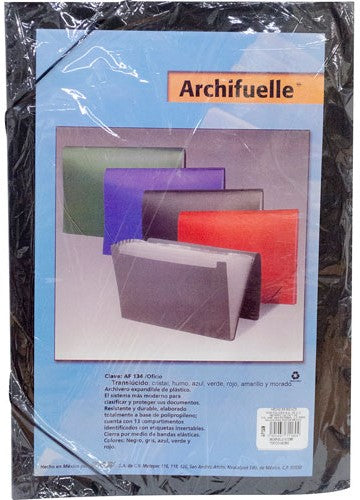 Archifuelle Plástico 12 Divisi.c/Índice y Liga Colores Oficio Polidex® AF-134 [Pieza] 7501437711604