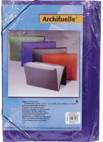 Archifuelle Plástico 12 Divisi.c/Índice y Liga Colores Oficio Polidex® AF-134 [Pieza] 7501437711604 2
