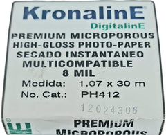 Papel Fotográfico Rollo Híbrido High Gloss N/2" 1.07×30m KronalinE® PH412 [Rollo] 792949054120 2