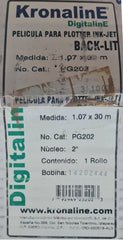 Película Back-Lit Inkjet N/2" 1.07×30m KronalinE® PG202 [Rollo] 792949232023