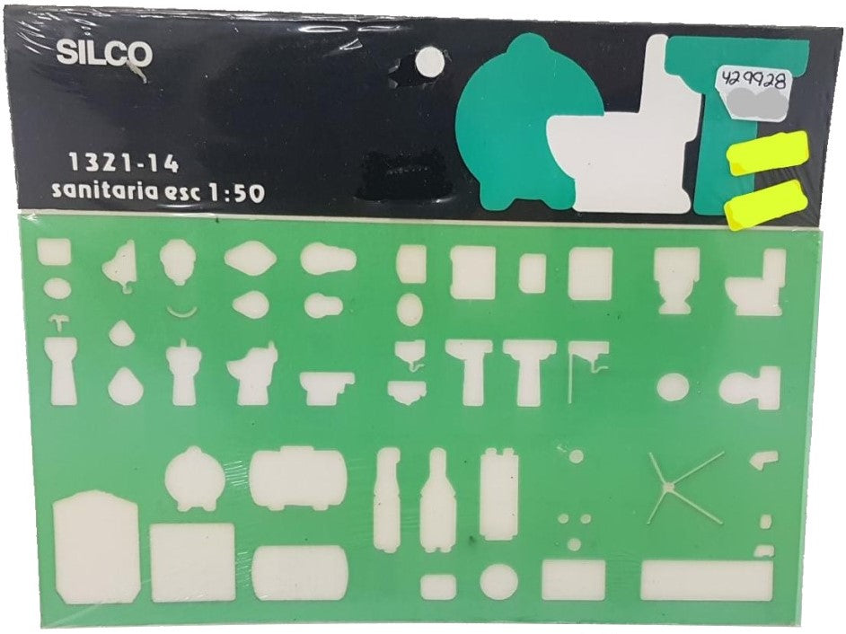 Plantilla 1321 #14 Sanitaria Esc.1:50 Silco® 1321I014 [Pieza] 734365370149 Imagen principal del producto