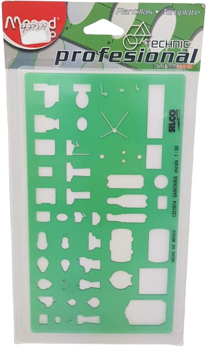 Plantilla 1321 #14 Sanitaria Esc.1:50 Silco® 1321I014 [Pieza] Imagen secundaria del producto