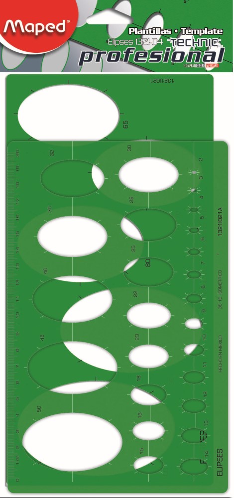 Plantilla 1321 #21 Elipses Silco® 1321I021 Pieza 734365370217