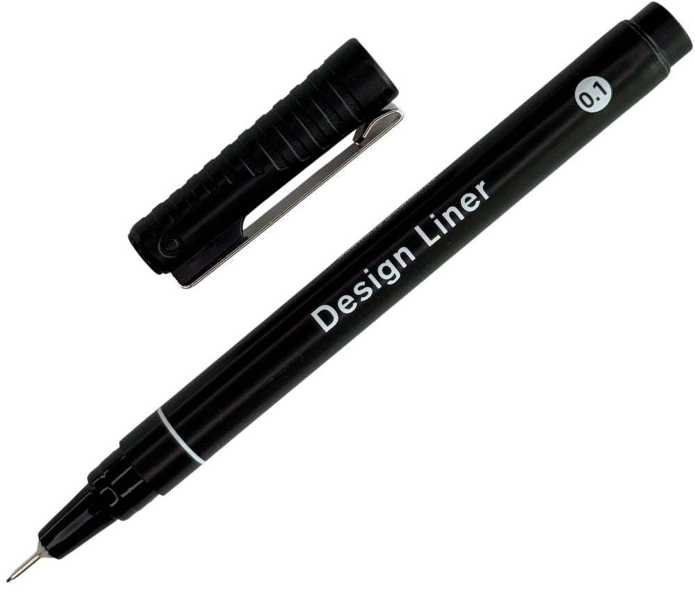 Estilógrafo Desechable Design Liner 0.1mm Negro MANNY® 0425-0.1 Pieza 01