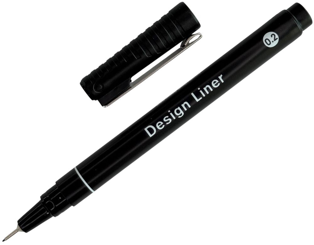 Estilógrafo Desechable Design Liner 0.2mm Negro MANNY® 0425-0.2 Pieza 01