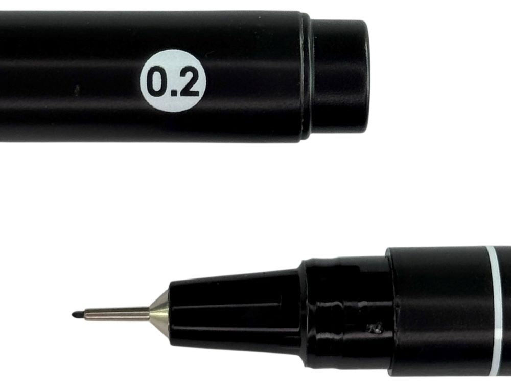 Estilógrafo Desechable Design Liner 0.2mm Negro MANNY® 0425-0.2 Pieza 02