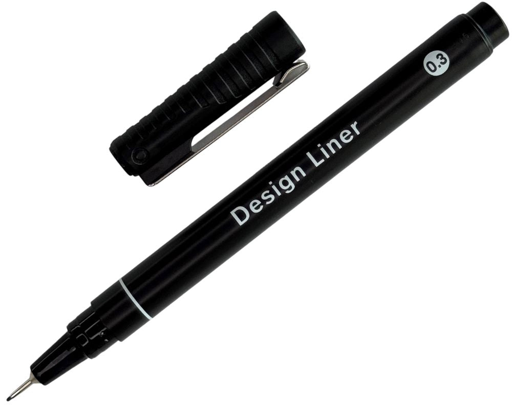 Estilógrafo Desechable Design Liner 0.3mm Negro MANNY® 0425-0.3 Pieza 01