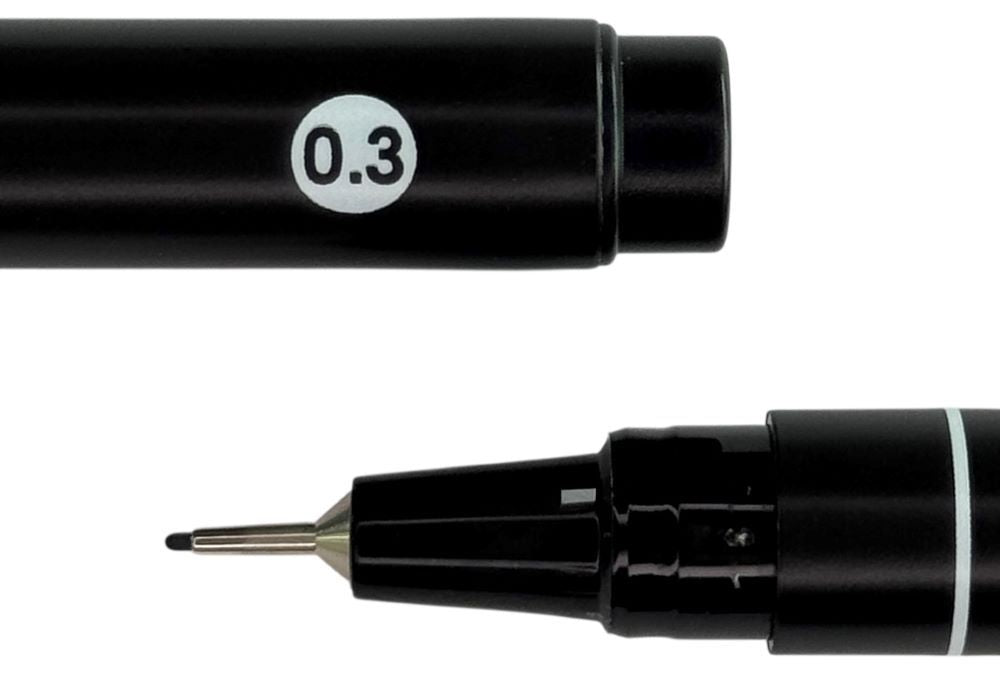 Estilógrafo Desechable Design Liner 0.3mm Negro MANNY® 0425-0.3 Pieza 02