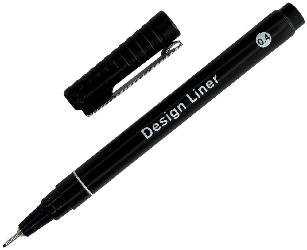 Estilógrafo Desechable Design Liner 0.4mm Negro MANNY® 0425-0.4 Pieza 01