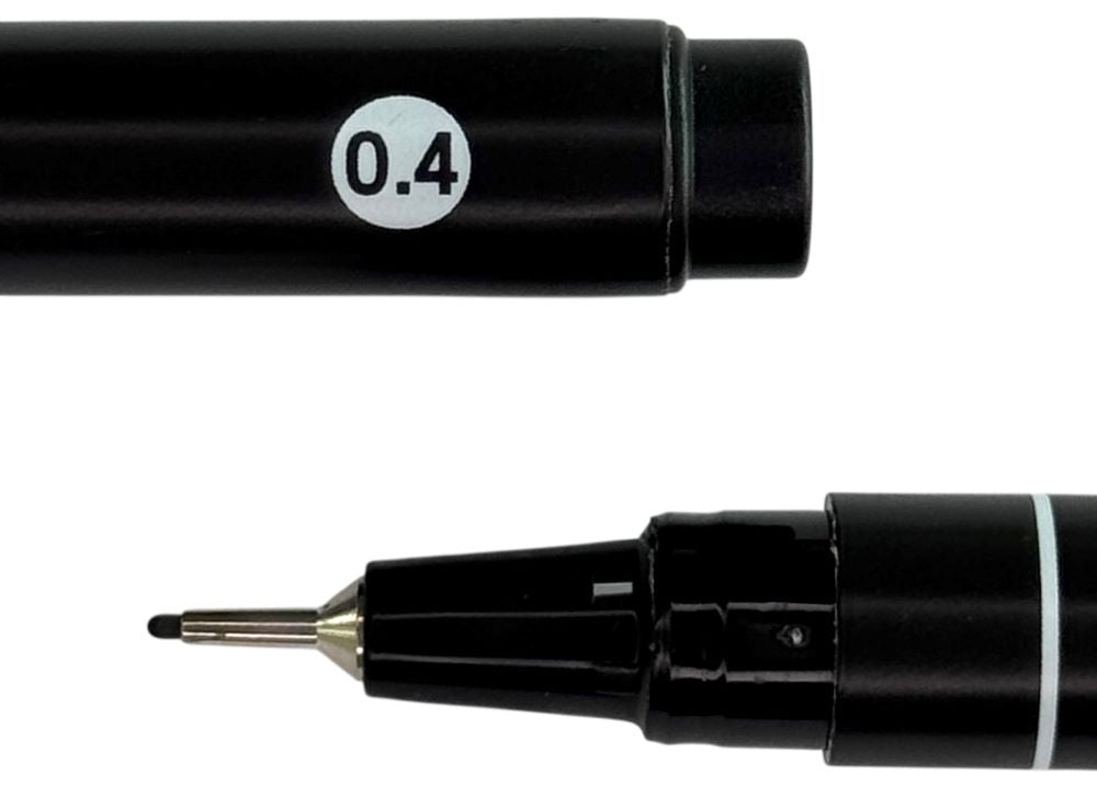 Estilógrafo Desechable Design Liner 0.4mm Negro MANNY® 0425-0.4 Pieza 02