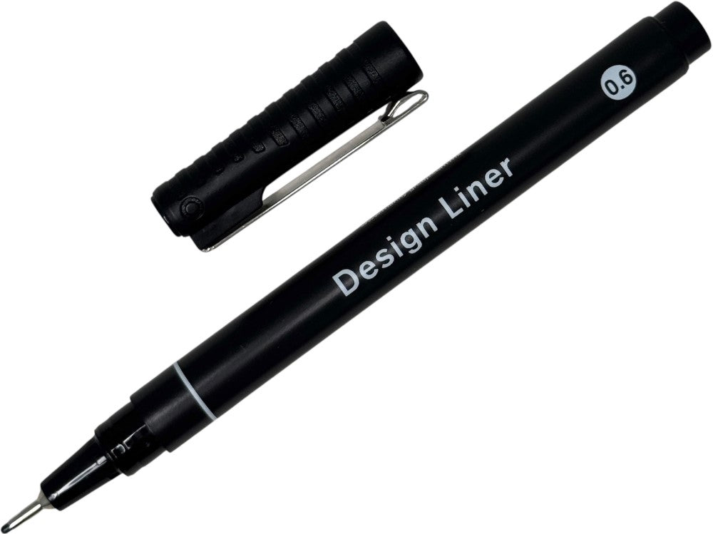 Estilógrafo Desechable Design Liner 0.6mm Negro MANNY® 0425-0.6 Pieza 01