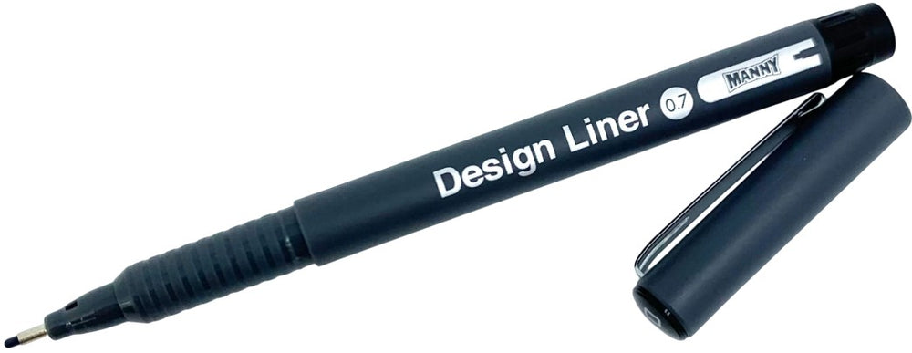 Estilógrafo Desechable Design Liner 0.7mm Negro MANNY® 0425-0.7 Pieza 01